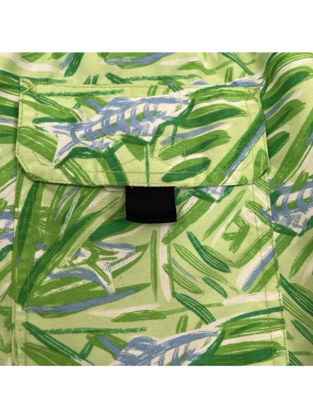 Vineyard Vines Green Fish Print Swim Trunks
